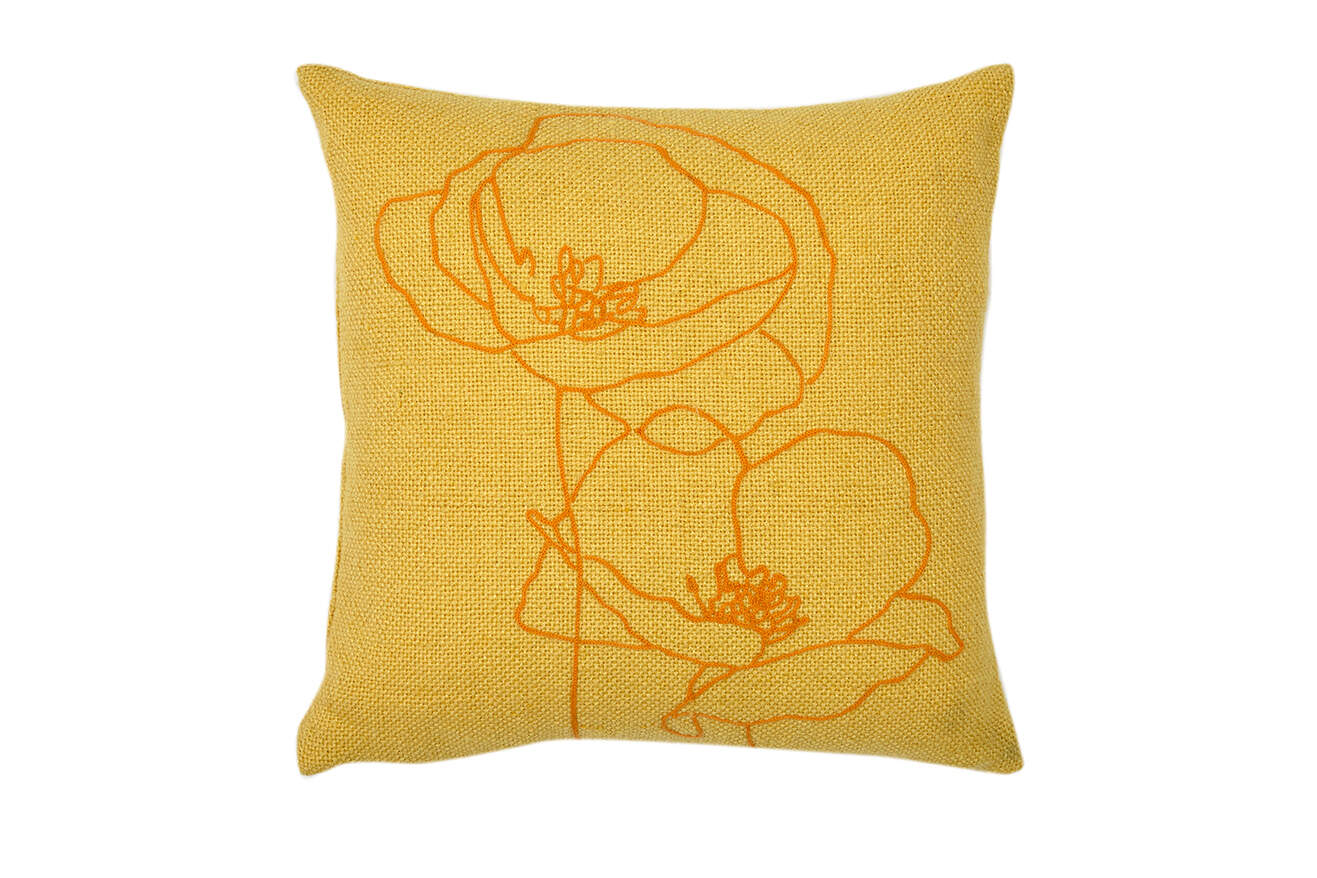 כרית פרח צהובה